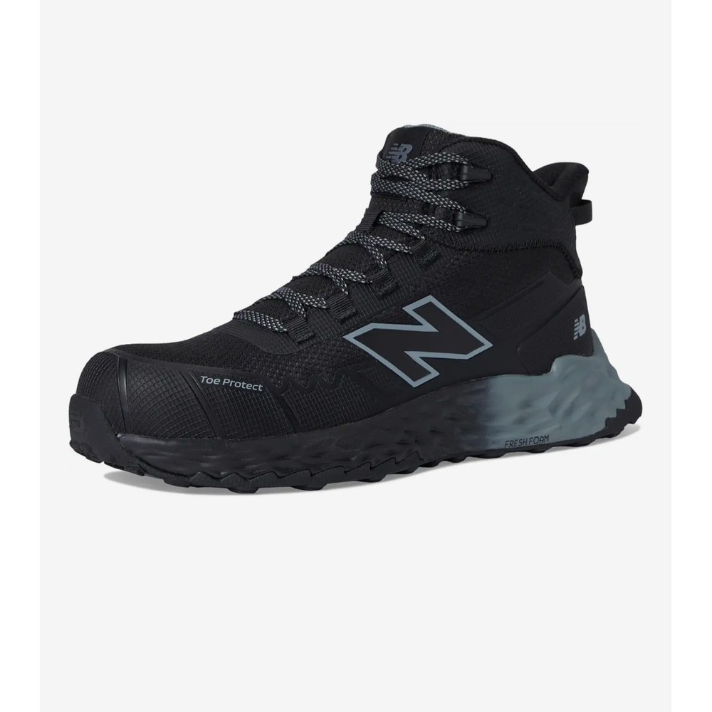New Balance Fresh Foam Cremorne Mid EH Black Grey Work Boots Men 13 2E Wide NEW - Picture 2 of 13